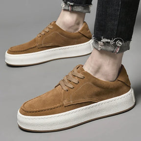 Men's Suede Leather Slip-On Oxford Flats