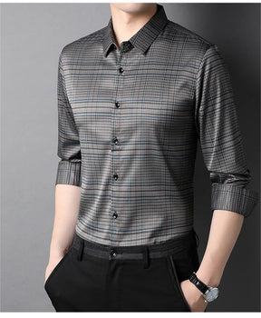 Men's Striped Long Sleeve Non-Iron Shirt