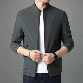 Men's Casual Stand Collar Zipper Windbreaker