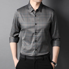 Men's Striped Long Sleeve Non-Iron Shirt