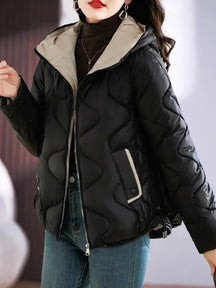 Women's Hooded Quilted Cotton Parka