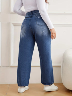 Women's Trendy Plus Size Distressed Jeans