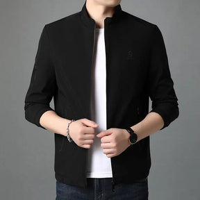 Men's Casual Stand Collar Zipper Windbreaker