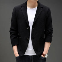 Men's Slim Fit Knit Blazer Cardigan