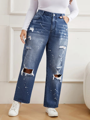 Women's Trendy Plus Size Distressed Jeans