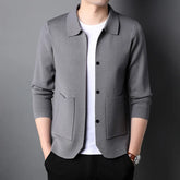 Men's Premium Knitwear Lapel Cardigan Sweater