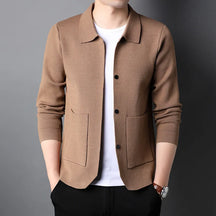 Men's Premium Knitwear Lapel Cardigan Sweater