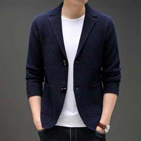 Men's Slim Fit Knit Blazer Cardigan