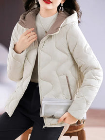 Women's Hooded Quilted Cotton Parka