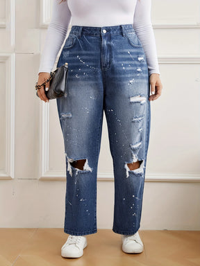 Women's Trendy Plus Size Distressed Jeans