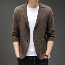 Men's Slim Fit Knit Blazer Cardigan