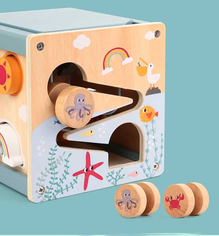 Wooden Activity Cube