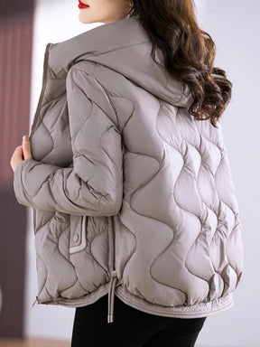 Women's Hooded Quilted Cotton Parka